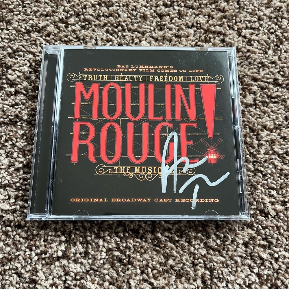Aaron Tveit signed Moulin Rouge CD